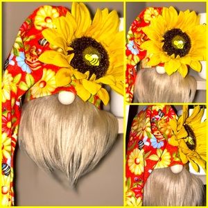 Handmade Honey Bee Sunflower Spring Summer Gnome